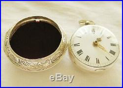 Verge fusee Silver Pocket watch repousse case Markham London ca 1795