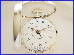 Verge fusee pair case Calendar Pocket watch William Brown London year 1798