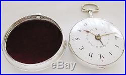 Verge fusee pair case Calendar Pocket watch William Brown London year 1798