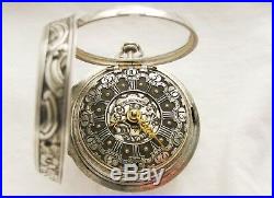 Verge fusee pocket watch repouse case Champleve dial James Shearwood London 1771