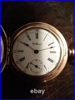 Very Fine Antique 1898 Waltham Fancy Gold Filled Case Ladies Pocket Watch