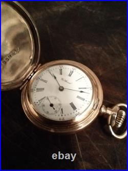 Very Fine Antique 1898 Waltham Fancy Gold Filled Case Ladies Pocket Watch