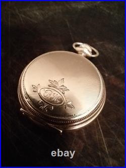Very Fine Antique 1898 Waltham Fancy Gold Filled Case Ladies Pocket Watch