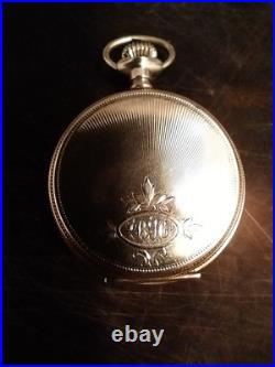 Very Fine Antique 1898 Waltham Fancy Gold Filled Case Ladies Pocket Watch