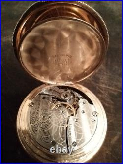 Very Fine Antique 1898 Waltham Fancy Gold Filled Case Ladies Pocket Watch