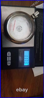 Very Heavy SILVER (117 Grams), (4 ounces) Solid Coin Faheys Pocket Watch Case