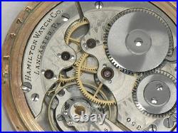 Very Rare 16s Hamilton 976 First Run Pocketwatch, 16 Jewel, 14k Gf Case, Running