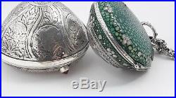 Very Rare ottoman-turkish verge pocket watch 4 cases silver