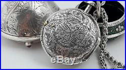 Very Rare ottoman-turkish verge pocket watch 4 cases silver