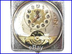 Very Unusual Ancre Steel BOX CASE 8 Day Pocket Watch No Res Estate lot