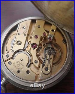 Very rare vacheron & constantin chronometre royal silver case deck pocket watch
