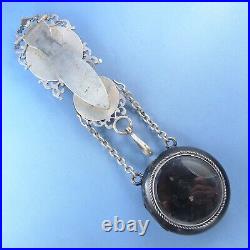 Victorian Silver Plated Chatelaine / Antique Pocket Watch Case
