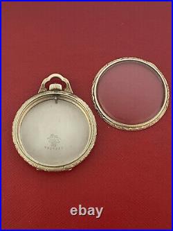 Vintage 12 Size 14k White & Yellow Gold Filled Never Used Pocket Watch Case