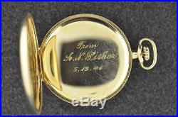 Vintage 12 Size Waltham Royal Pocket Watch From 1904 Masonic Case Keeping Time
