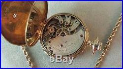 Vintage 14K Gold Pocket Watch Case Swiss movement & 14k fob. Weight 84.3g