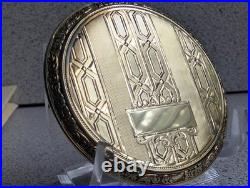 Vintage 14k Rare Green Gf Pyramid Bow Art Deco Open Face Dueber Pocketwatch Case