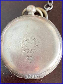 Vintage 14s American Waltham Pocket Watch In Sterling English Hallmarked Case