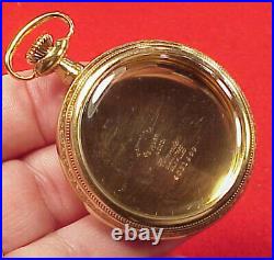 Vintage 16 Size 47mm Stem Set Gold Filled Fancy Pocket Watch Case Empty