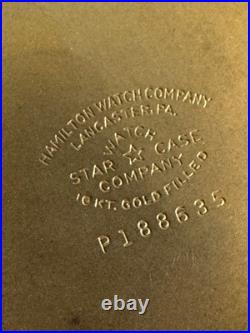 Vintage 16 Size Hamilton Model 17 Pocket Watch Case Back Good Threads 10k G. F