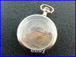 Vintage 16 Size Spirit Of St. Louis Pocket Watch Case Gold Filled Pendant Set