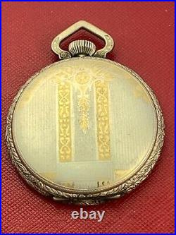 Vintage 16 Size White & Yellow Rolled Gold Plate Pocket Watch Case