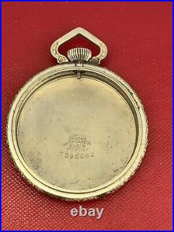 Vintage 16 Size White & Yellow Rolled Gold Plate Pocket Watch Case