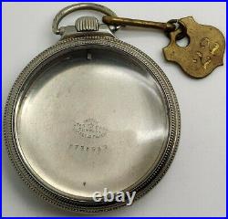 Vintage 16s RR Star Watch Case 10k White Gold Filled with issued Railroad Fob
