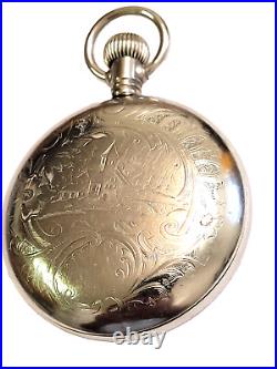 Vintage 1879-1884 Pocket Watch New Era USA Size 18s withEmbossed Case