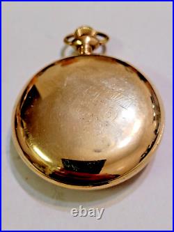Vintage 1888 Elgin Pocket Watch, Train Case, Size 18, Gold Filled case