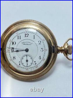 Vintage 1890's American Waltham Watch Co. Gold Hunter Case Pocket Watch