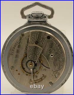 Vintage 1897 Waltham Sterling 18s 7J Pocket Watch Fancy Case Running