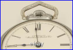 Vintage 1897 Waltham Sterling 18s 7J Pocket Watch Fancy Case Running