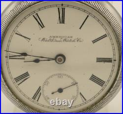 Vintage 1897 Waltham Sterling 18s 7J Pocket Watch Fancy Case Running
