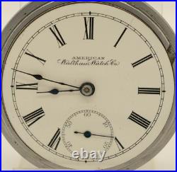 Vintage 1897 Waltham Sterling 18s 7J Pocket Watch Fancy Case Running
