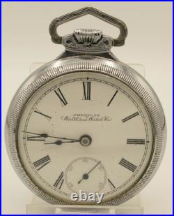 Vintage 1897 Waltham Sterling 18s 7J Pocket Watch Fancy Case Running
