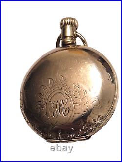 Vintage 1898 6 Size Ladies Hampden Hunting Pocket Watch