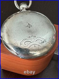 Vintage 18 Size 4 Oz. Coin Silver Pocket Watch Case, Key Wind / Key Set Heavy