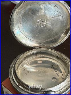 Vintage 18 Size 4 Oz. Coin Silver Pocket Watch Case, Key Wind / Key Set Heavy
