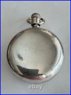 Vintage 18 Size 4oz Coin Waltham Pocket Watch Case Lever Set Only Swing Out
