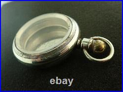 Vintage 18 Size 4oz Illinois Pocket Watch Case Hercules Swing Out Choo Choo