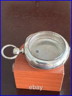 Vintage 18 Size Coin Silver Clam Shell Pocket Watch Case Key Wind Key Set