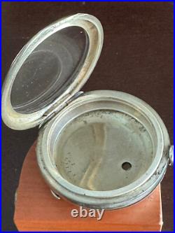 Vintage 18 Size Coin Silver Clam Shell Pocket Watch Case Key Wind Key Set