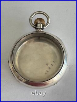 Vintage 18 Size Coin Silver Pocket Watch Case Lever Set Only