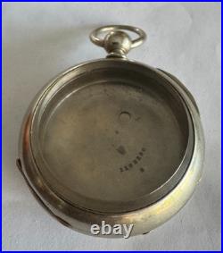 Vintage 18 Size Crescent Clam Shell Hinged Pocket Watch Case Key Wind Key Set