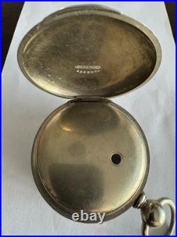 Vintage 18 Size Crescent Clam Shell Hinged Pocket Watch Case Key Wind Key Set