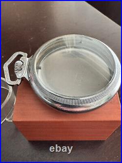 Vintage 18 Size Defiance Locomotive Pocket Watch Case Pendant And Lever Set
