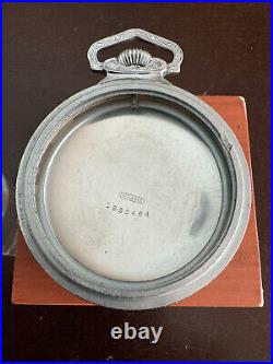 Vintage 18 Size Defiance Locomotive Pocket Watch Case Pendant And Lever Set