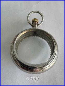 Vintage 18 Size Display Back Swing Out Style Pocket Watch Nickel Case Lever Set