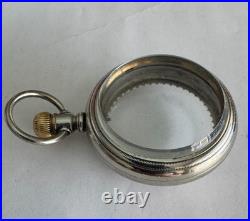 Vintage 18 Size Display Back Swing Out Style Pocket Watch Nickel Case Lever Set