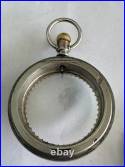 Vintage 18 Size Display Back Swing Out Style Pocket Watch Nickel Case Lever Set